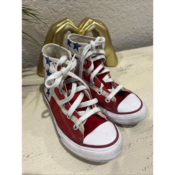 Converse Chuck Taylor All Star "Stars & Stripes" Flag Youth Sneakers Sz 12.5 - Picture 1 of 5